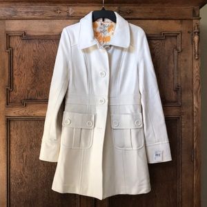 Tulle Jacket / Coat ~ Winter White Wool